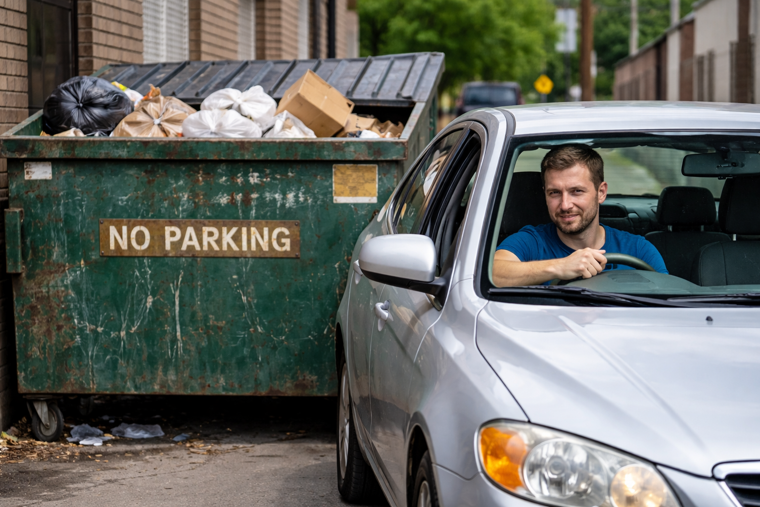 Car blocks dimpster Blank Meme Template