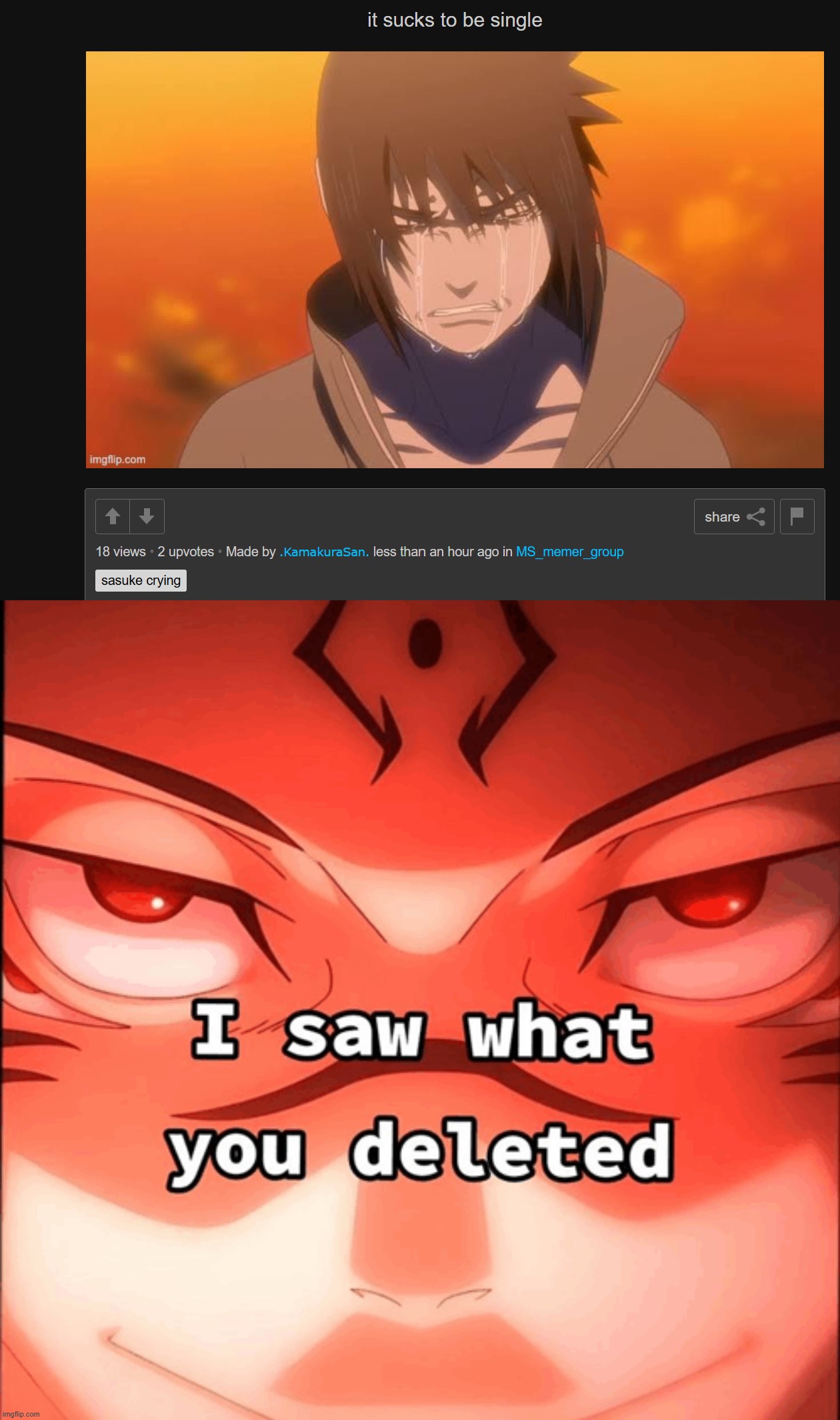 image tagged in i saw what you deleted | made w/ Imgflip meme maker