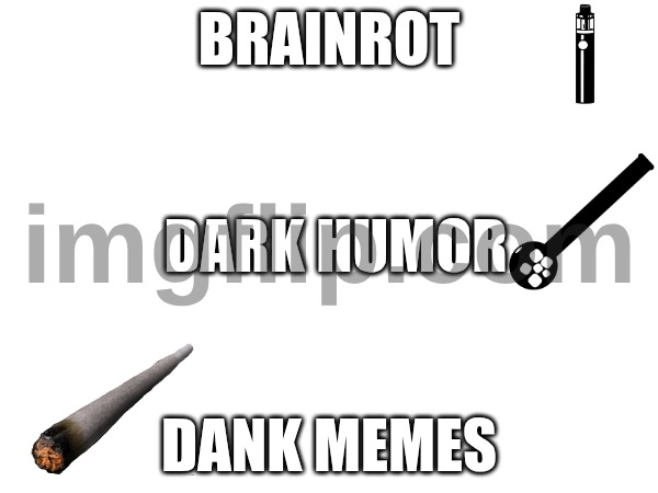 Memes as drugs | BRAINROT; DARK HUMOR; DANK MEMES | image tagged in weed,dank | made w/ Imgflip meme maker