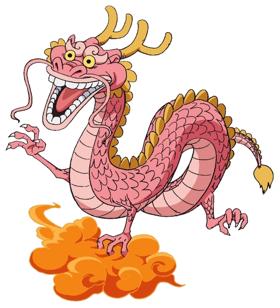 Kozuki Momonsuke’s Tiny Pink Dragon form Blank Meme Template