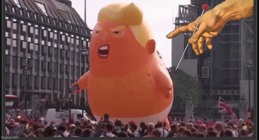 POP goes the Weasel | image tagged in trump,nalloon,pop,weasel,god | made w/ Imgflip meme maker