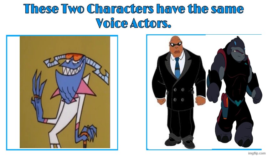 Kevin Michael Richardson 3 | image tagged in same voice actor,kevin michael richardson,powerpuff girls,lilo and stitch,disney,cartoon network | made w/ Imgflip meme maker