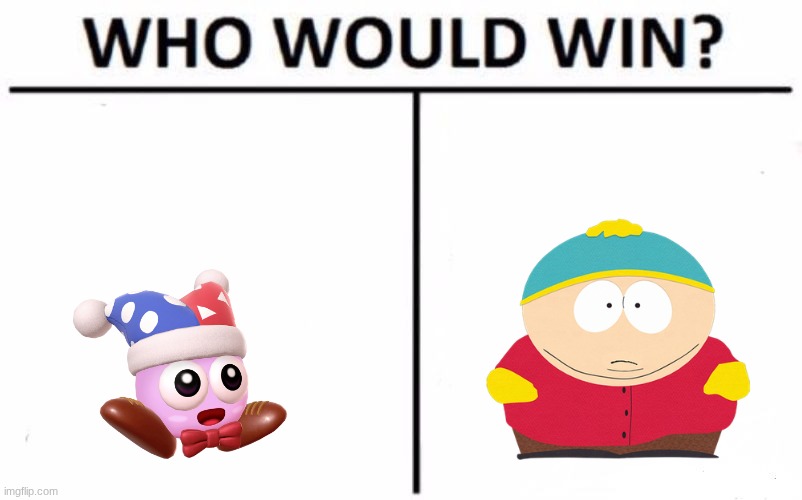 Marx (Kirby) vs. Cartman (South Park) | image tagged in memes,who would win,south park,kirby | made w/ Imgflip meme maker
