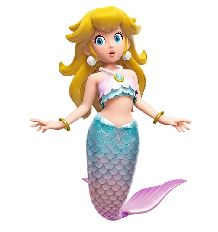 Mermaid Peach Blank Meme Template