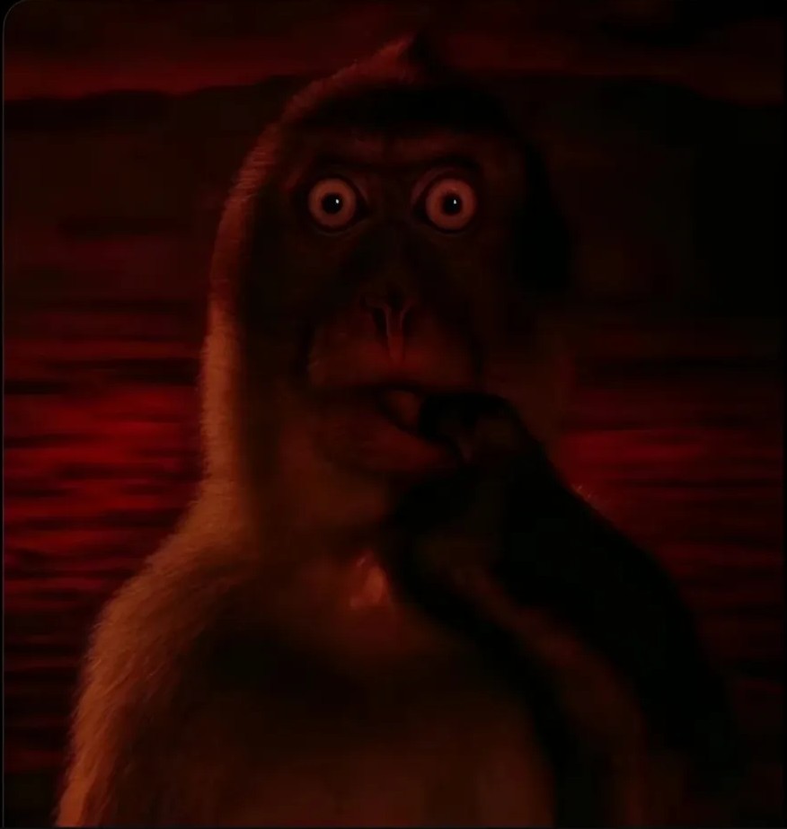 Scared Thinking Monkey Blank Meme Template