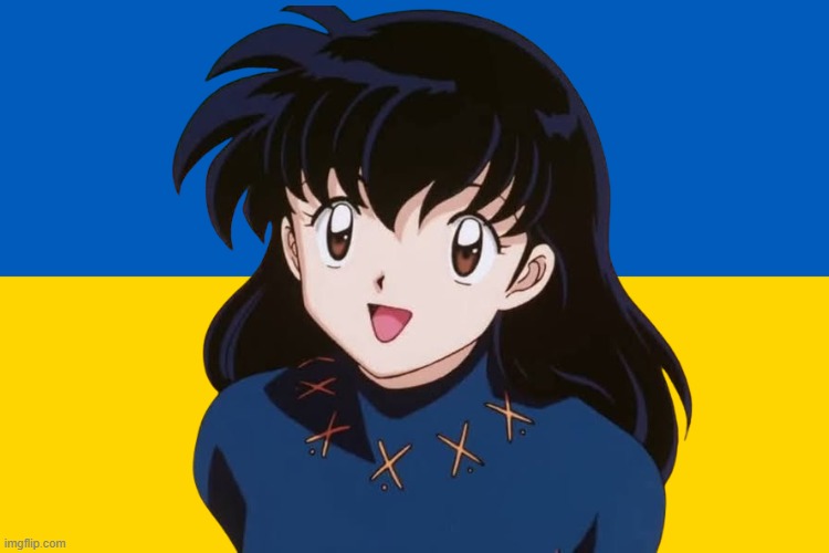 makoto ukraine icon | image tagged in ukraine flag,makoto,anime,icons | made w/ Imgflip meme maker