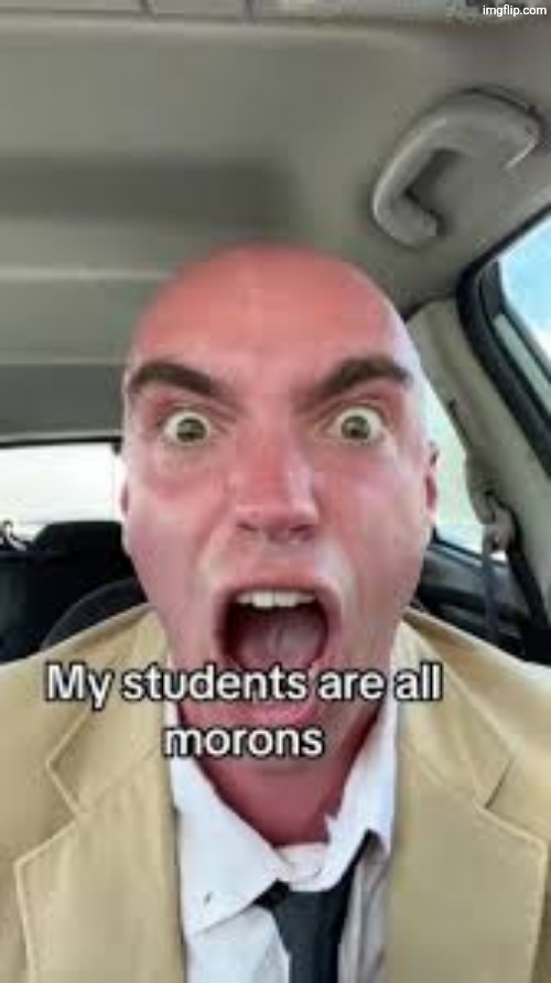 All my students are morons | image tagged in all my students are morons | made w/ Imgflip meme maker