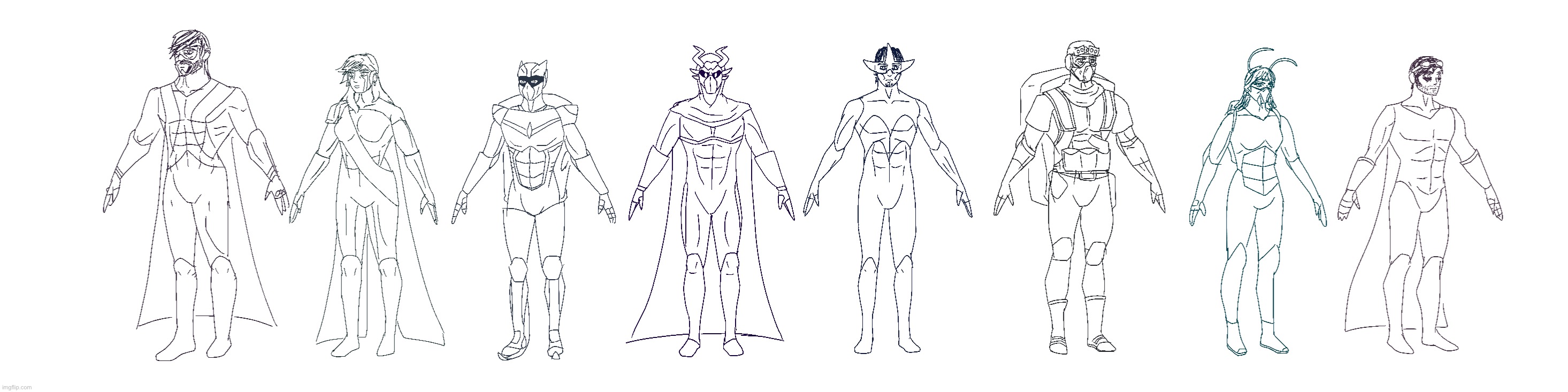 practiced anatomy by editing 3d models to have the pantheon’s canon proportions and then drew over them | made w/ Imgflip meme maker