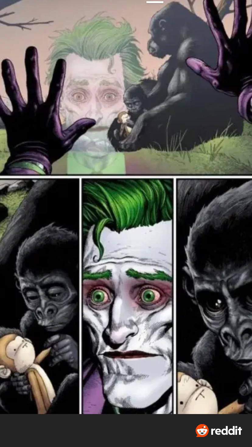 Joker and the monkey Blank Meme Template