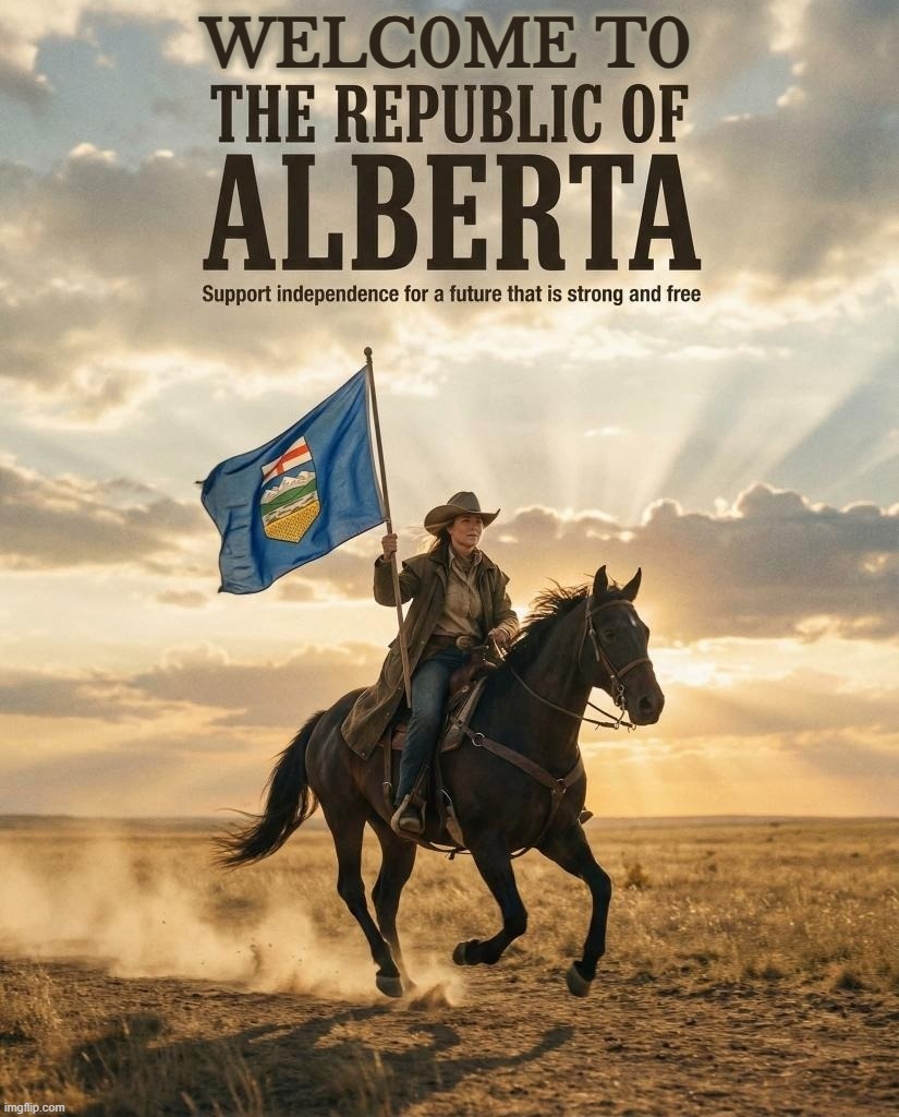 Welcome To The Republic Of Alberta | image tagged in independence day,alberta,51st state | made w/ Imgflip meme maker
