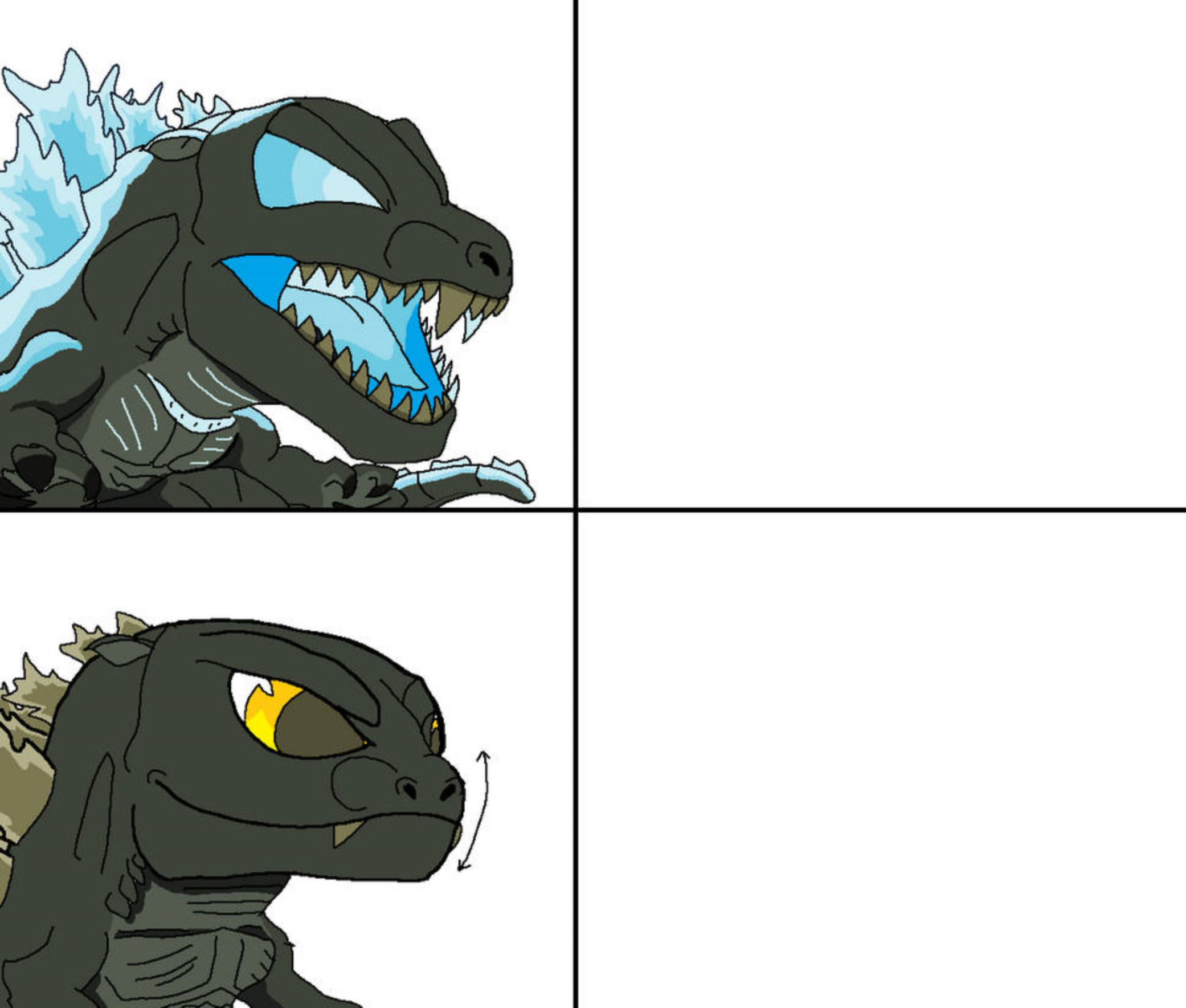 Godzilla Prefers Who Than Who Blank Meme Template