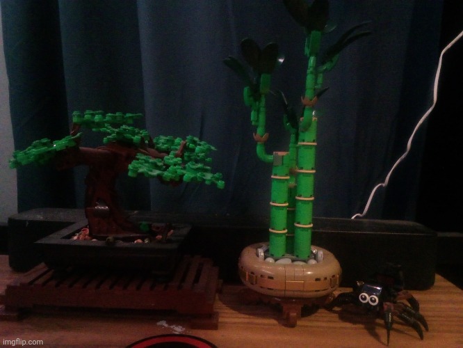 I got the lego bonsai tree, the lego bamboo stalks, and a spider amputee cause im missing parts for on of his legs | made w/ Imgflip meme maker