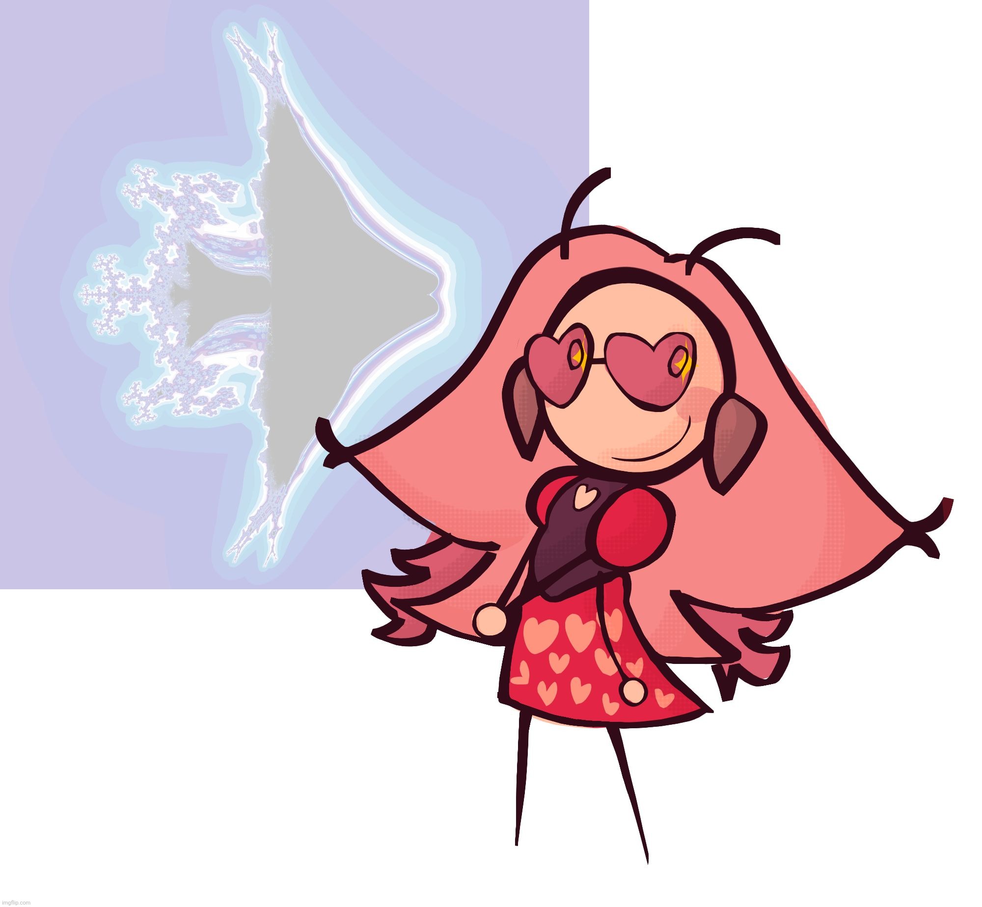 Haii btches happy valentines dayyyy (drew mme. Brot in some valentines day clothing) | made w/ Imgflip meme maker