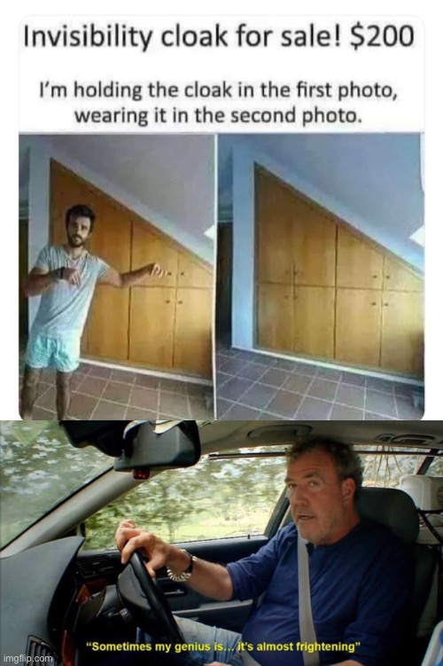 Magic Marketing | image tagged in sometimes my genius is it's almost frightening,marketing,invisible,cloak | made w/ Imgflip meme maker