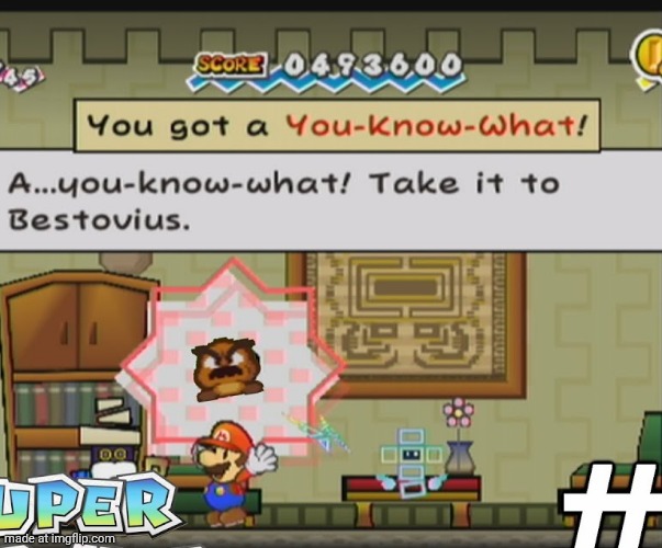 What's a You-Know-What? | image tagged in super paper mario | made w/ Imgflip meme maker