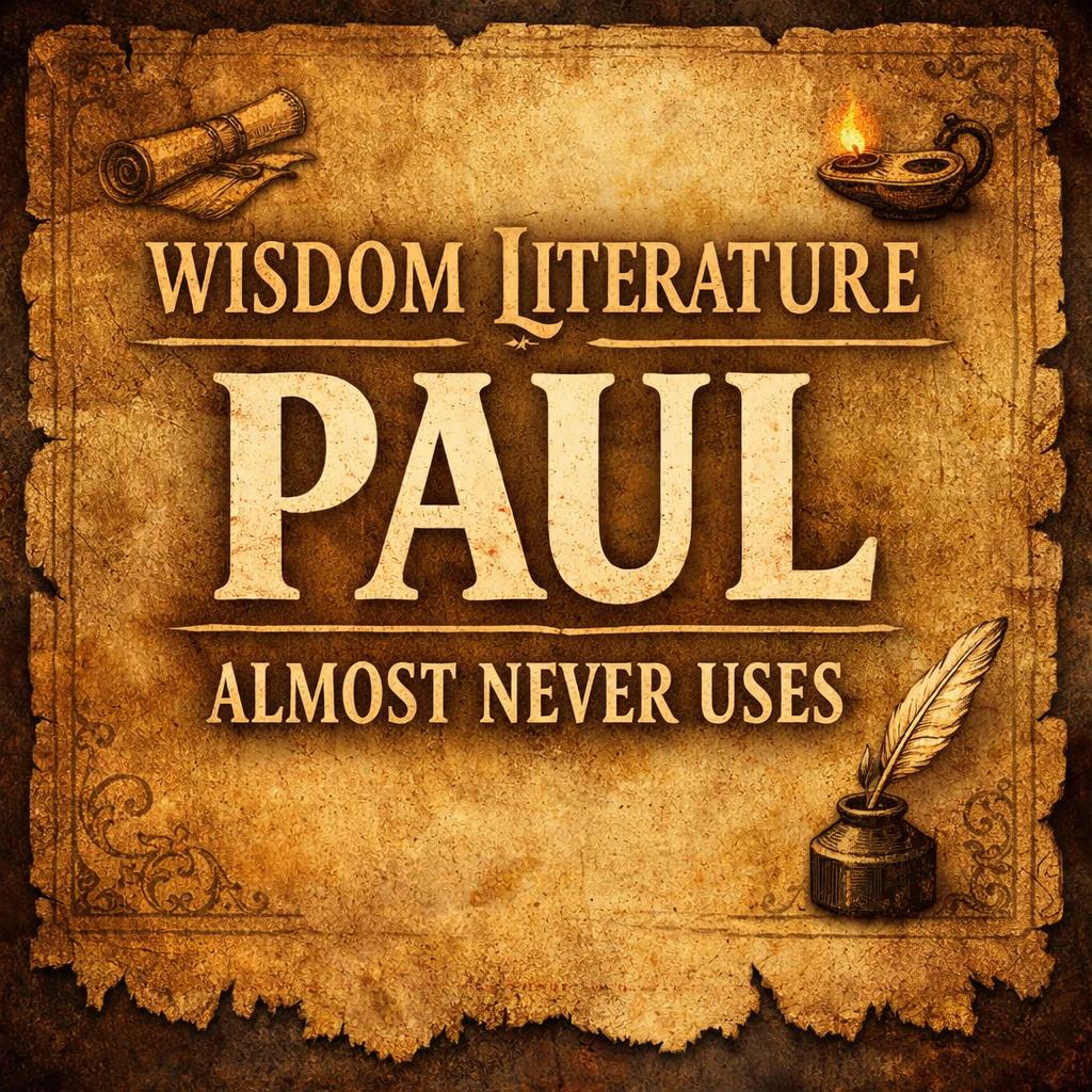 WISDOM LITERATURE PAUL ALMOST NEVER USES Blank Meme Template