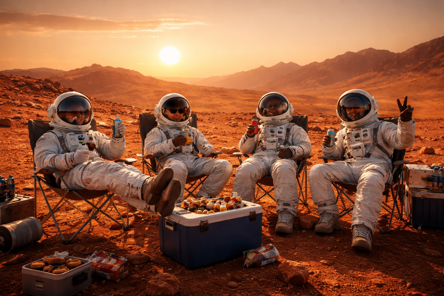 Chilling on Mars Blank Meme Template