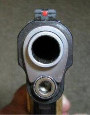 1911 gun muzzle Blank Meme Template