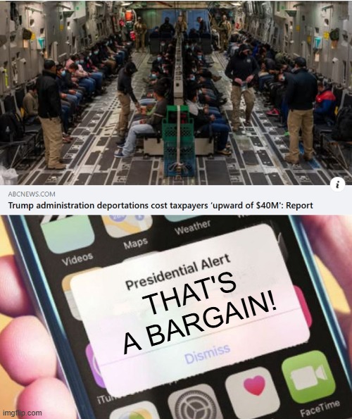 Bargain | THAT'S A BARGAIN! | image tagged in memes,presidential alert | made w/ Imgflip meme maker