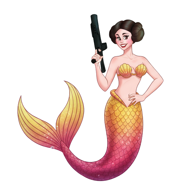 Mermaid Leia Blank Meme Template