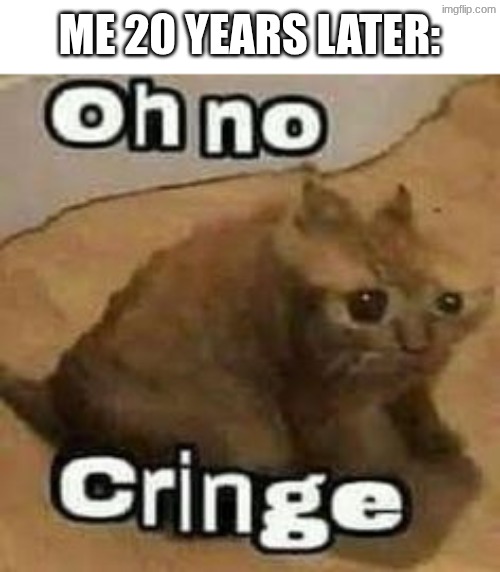 ME 20 YEARS LATER: | image tagged in oh no cringe | made w/ Imgflip meme maker