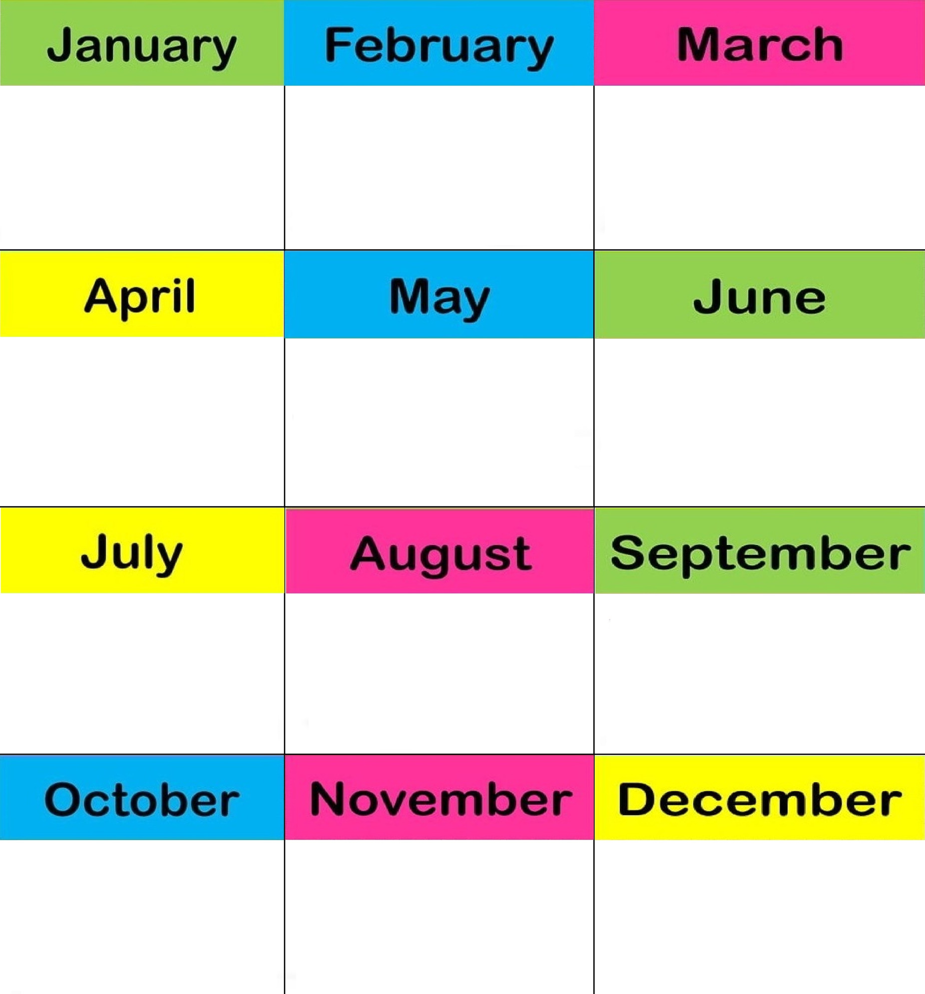 Birth Month Years Blank Meme Template