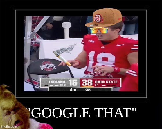 Indiana football meme | image tagged in indiana football meme,curt cignetti,will howard,college football,ohio state,ohio state buckeyes | made w/ Imgflip meme maker