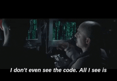 cypher i don't even see the code all i see is Blank Meme Template