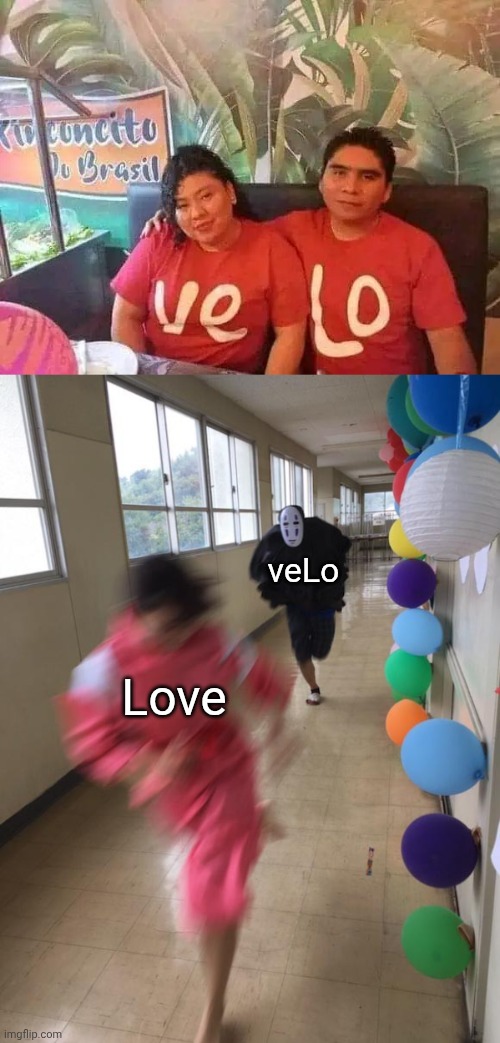 Love | veLo; Love | image tagged in black chasing red,love,t-shirt,shirt,you had one job,memes | made w/ Imgflip meme maker
