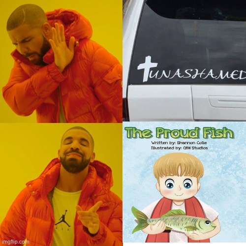 Tunashamed | image tagged in memes,drake hotline bling,tuna,shame | made w/ Imgflip meme maker