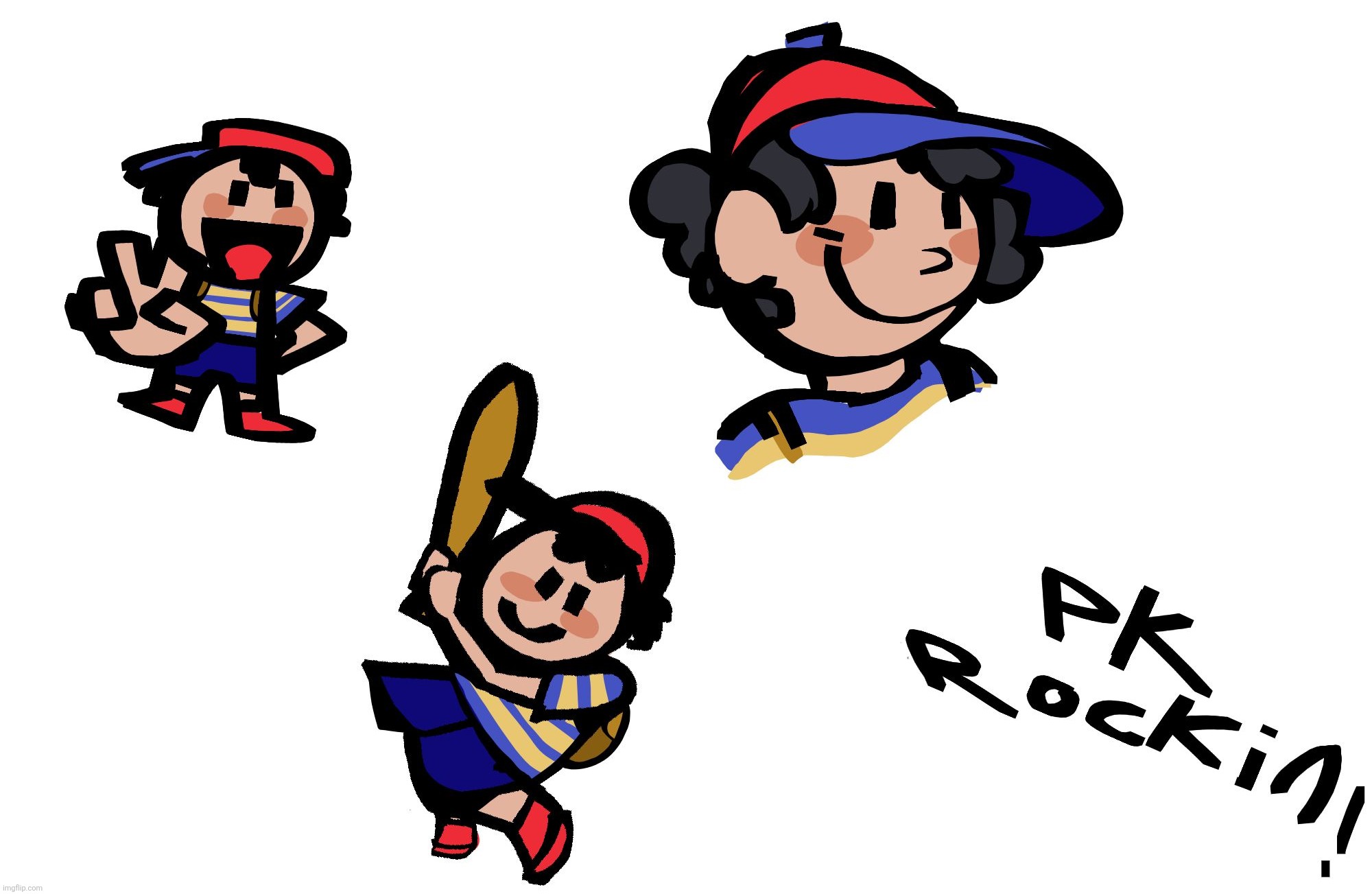 Was bored so i drew ness from mother 2 ts games peak lowk | made w/ Imgflip meme maker