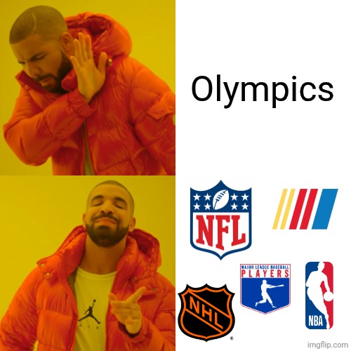 Meh Olympics | Olympics | image tagged in memes,drake hotline bling,sports | made w/ Imgflip meme maker