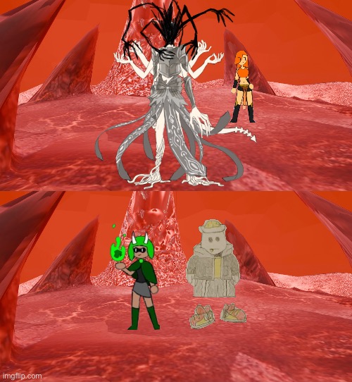 Lord of Lust: The Puppermaster vs Eggyhead and Inkmatas. Final fight of Love and Hate: A Bossfights Valentine’s story. | made w/ Imgflip meme maker