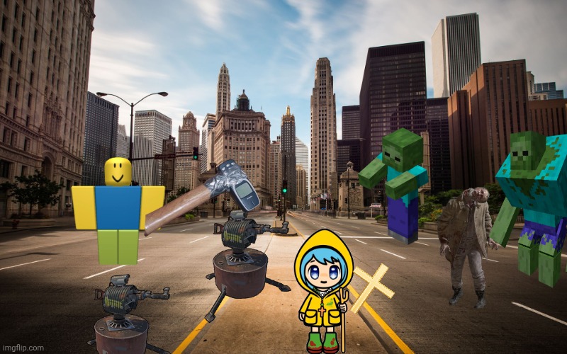 The Last Human in the Apocalypse | image tagged in empty city street | made w/ Imgflip meme maker