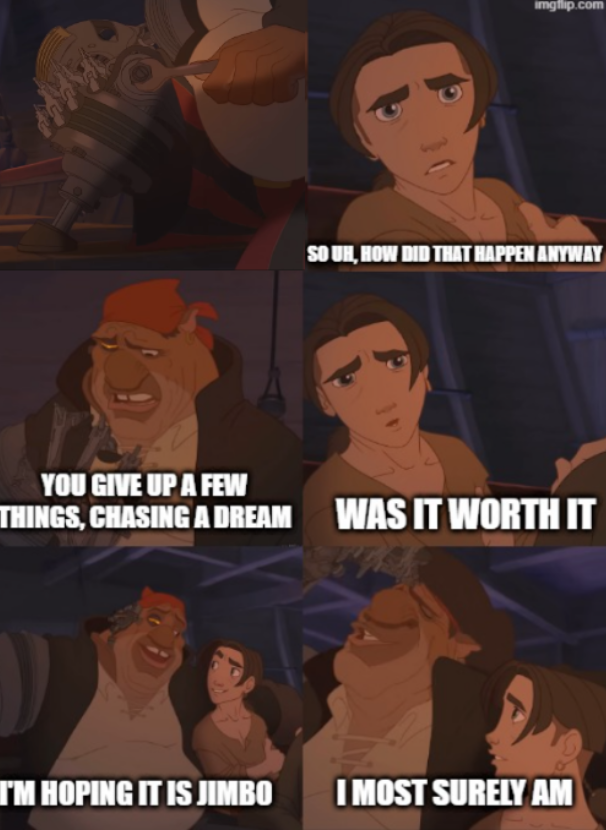 you give up a few things chasing a dream Blank Meme Template