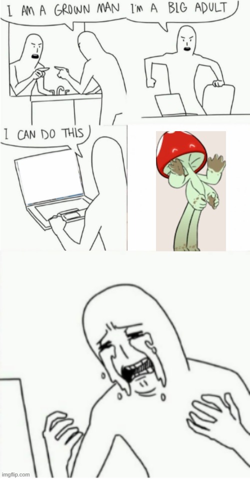 Stanley is just way too cute | image tagged in im a grown man | made w/ Imgflip meme maker