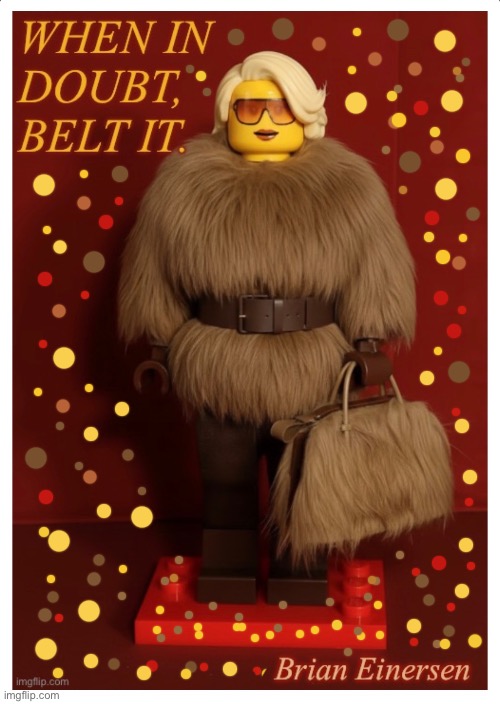 Fur Real | image tagged in fashion kartoon,michael kors,mary j blige,ai art,lego art,brian einersen | made w/ Imgflip meme maker