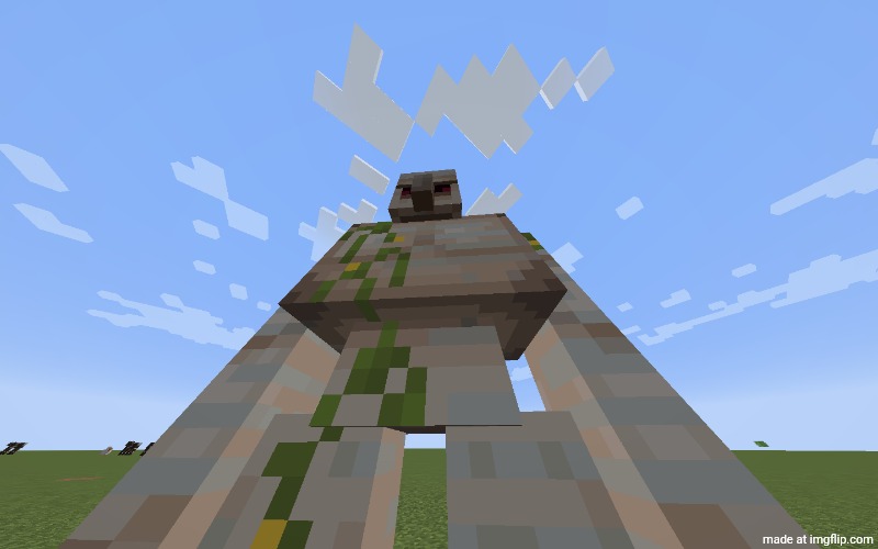 Who thinks I could take an Iron Golem? | image tagged in iron golem | made w/ Imgflip meme maker