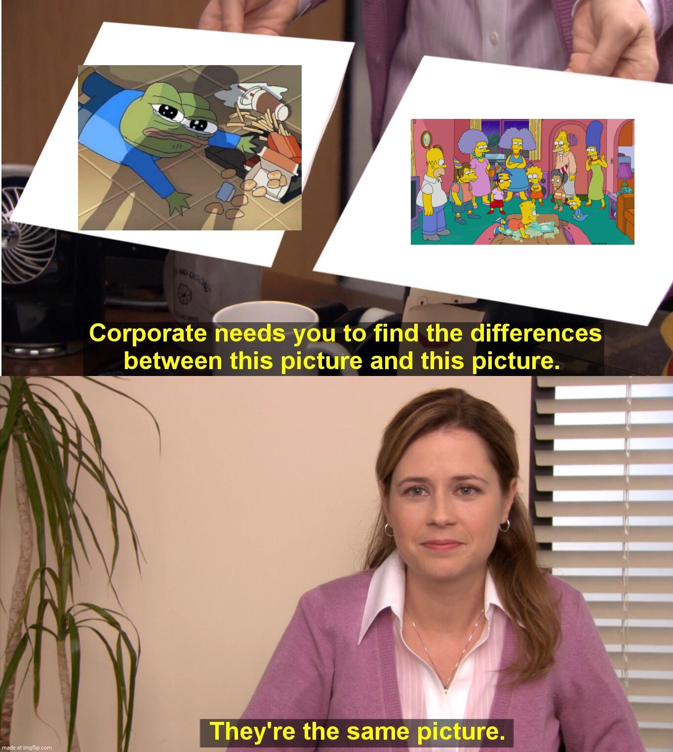 They're The Same Picture | image tagged in memes,they're the same picture,the simpsons,bart simpson,pepe the frog,birthday | made w/ Imgflip meme maker