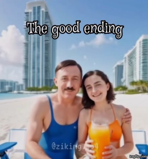 I donut really think | image tagged in the good ending | made w/ Imgflip meme maker