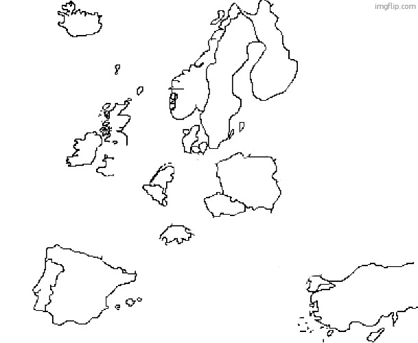 it cant get any more peaceful guys. | image tagged in europe map | made w/ Imgflip meme maker