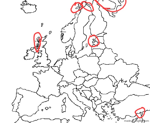 what even goes on here | image tagged in europe map | made w/ Imgflip meme maker