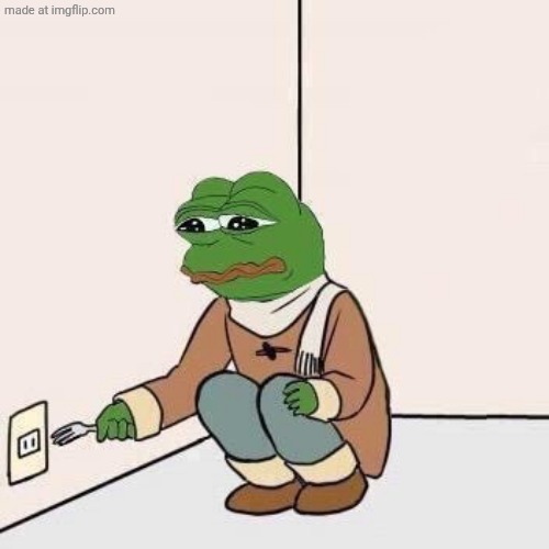 Sad Pepe Suicide | image tagged in sad pepe suicide | made w/ Imgflip meme maker