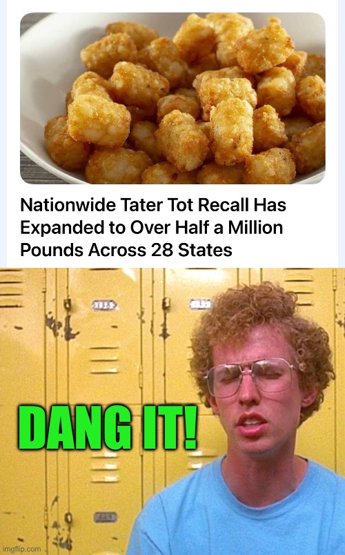 Not the tots | DANG IT! | image tagged in napoleon dynamite skills doge | made w/ Imgflip meme maker