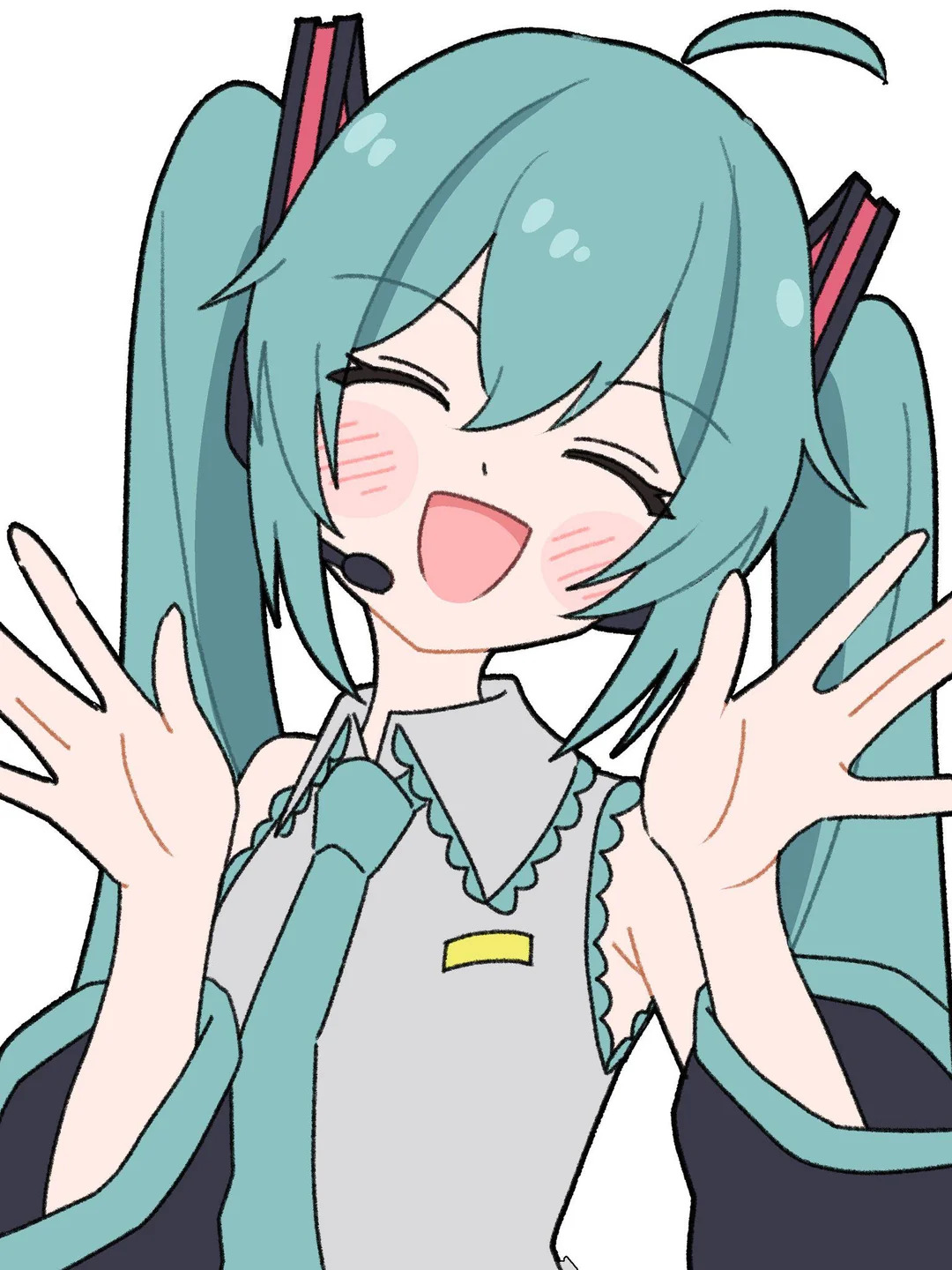 Happy miku Blank Meme Template