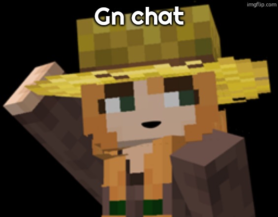 minecraft female farmer villager | Gn chat | image tagged in minecraft female farmer villager,xiao ling | made w/ Imgflip meme maker