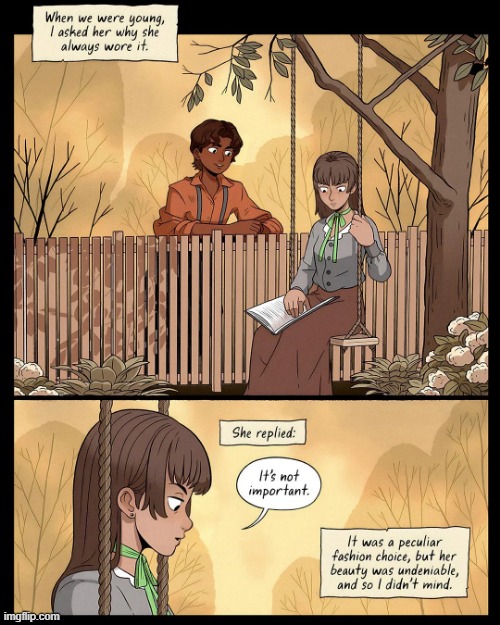 image tagged in young,swing,green,ribbon,important,choice | made w/ Imgflip meme maker