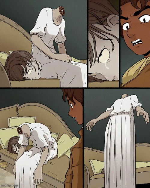 image tagged in wife,head,body,headless,moving,wtf | made w/ Imgflip meme maker