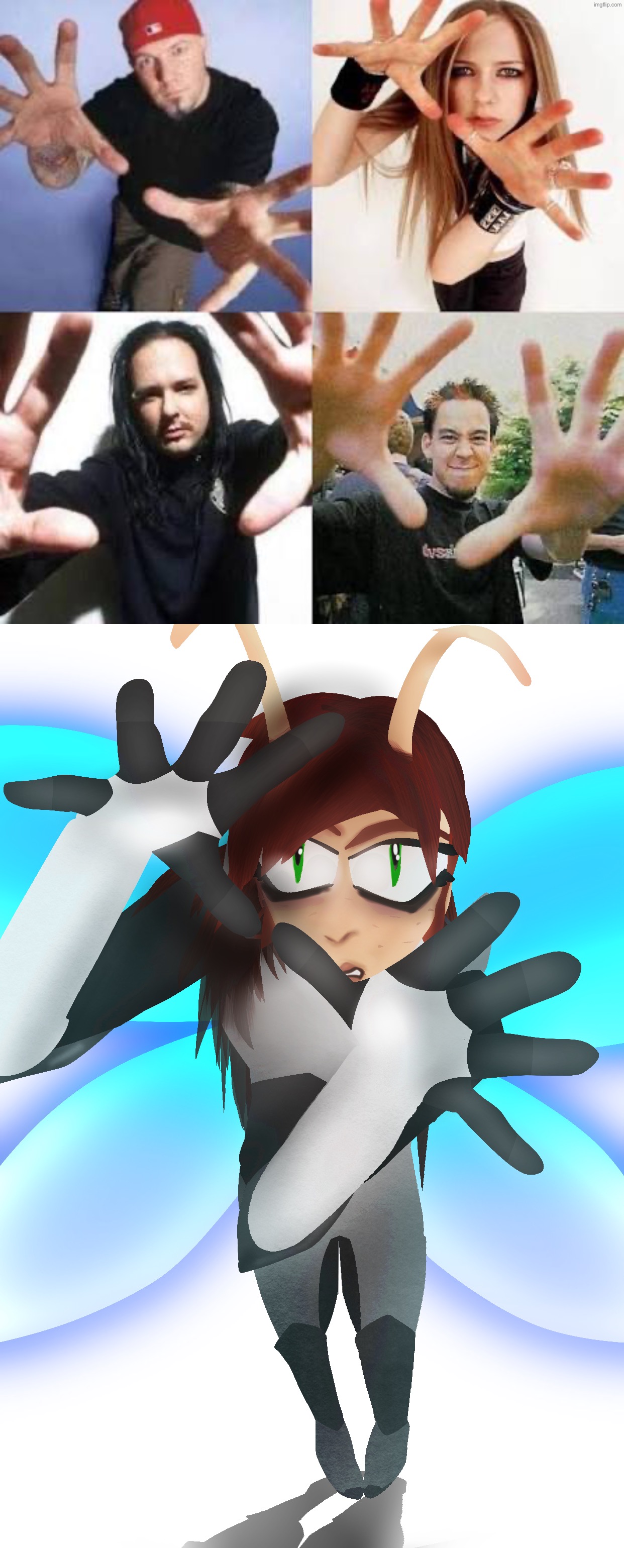 drawing challenge : draw your oc doing the nu-metal pose | made w/ Imgflip meme maker