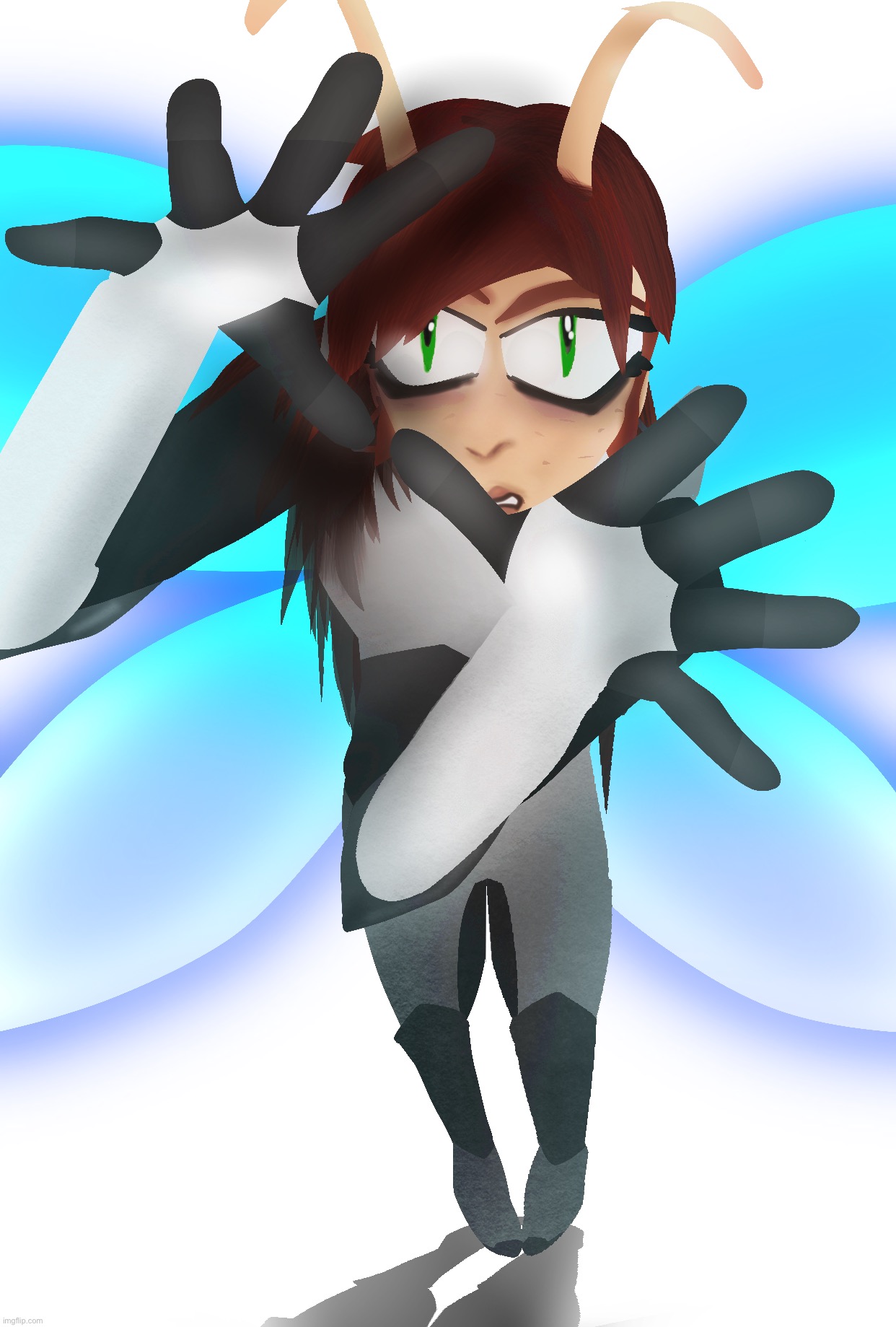 drew my oc doing the nu-metal pose | made w/ Imgflip meme maker